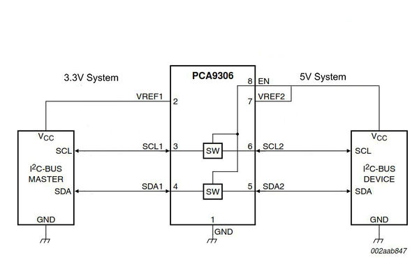 10pcs-Low-35ohm-PCA9306-Dual-Bidirectional-Voltage-Level-Conversion-Module-Converter-1590009