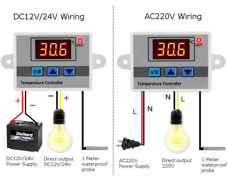 5pcs-12V-XH-W3002-Micro-Digital-Thermostat-High-Precision-Temperature-Control-Switch-Heating-and-Coo-1637898