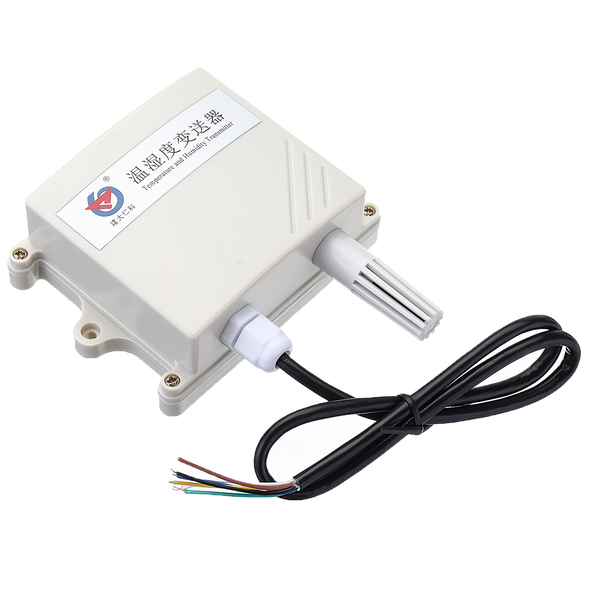 Temperature Humidity Transmitter, Analog Temperature Humidity Sensor Wall  or Rail Mounted 4~20mA Analog Signal Output IP65 Protection for Machine