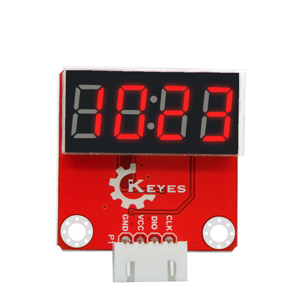 Keyes-Brick-TM1637-I2C-4CH-Digital-Tube-Sensor-Module-with-Anti-Reverse-Plug-Interface-Board-1700040