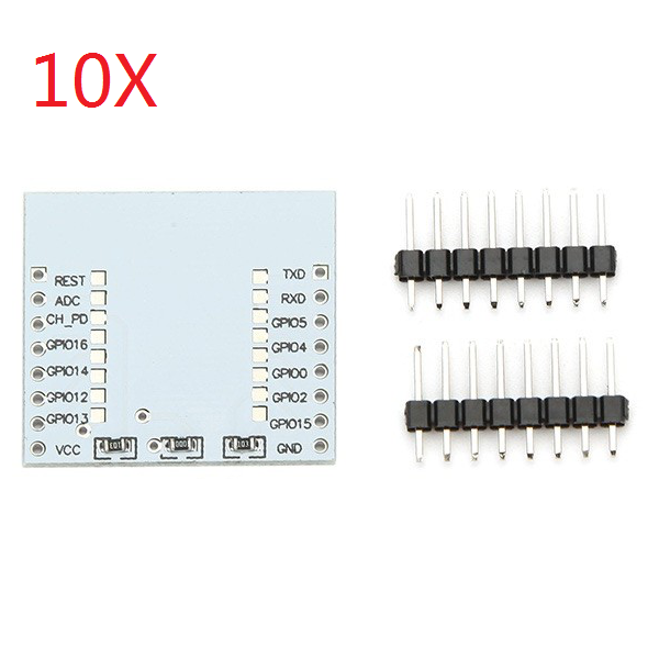 10Pcs-Serial-Port-WIFI-ESP8266-Module-Adapter-Plate-With-IO-Lead-Out-For-ESP-07-ESP-08-ESP-12-1056678