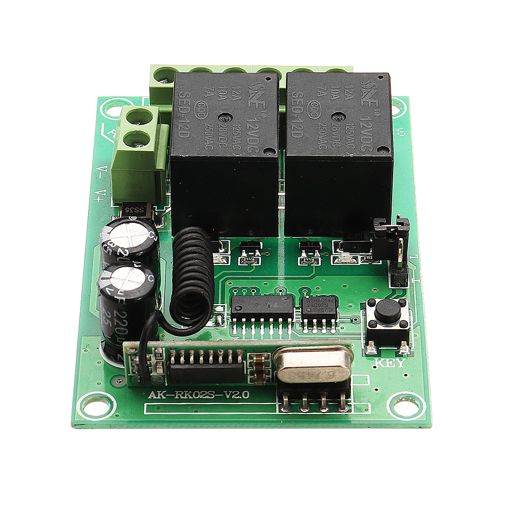 433MHz-12V-2CH-2-Channel-Wireless-Remote-Control-Switch--2-Button-Transmitter-Learning-Code-Jog-Self-1351007