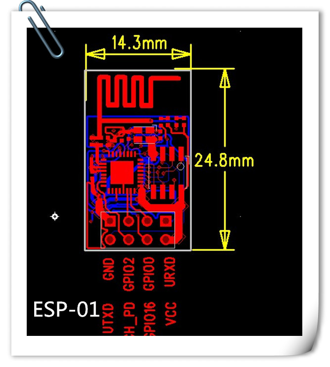 ESP8266 Serial ESP-01 With Adapter WIFI Transceiver Module Breakout LWIP AP+STA 
