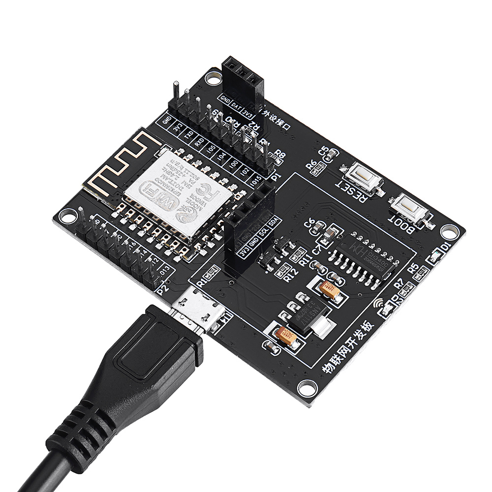 Taidacent ESP8266 IoT Development Board SDK Programming WiFi Module Small System Board Small Processor Board ESP8266 SDK Development Mainboard+DHT11+OLED