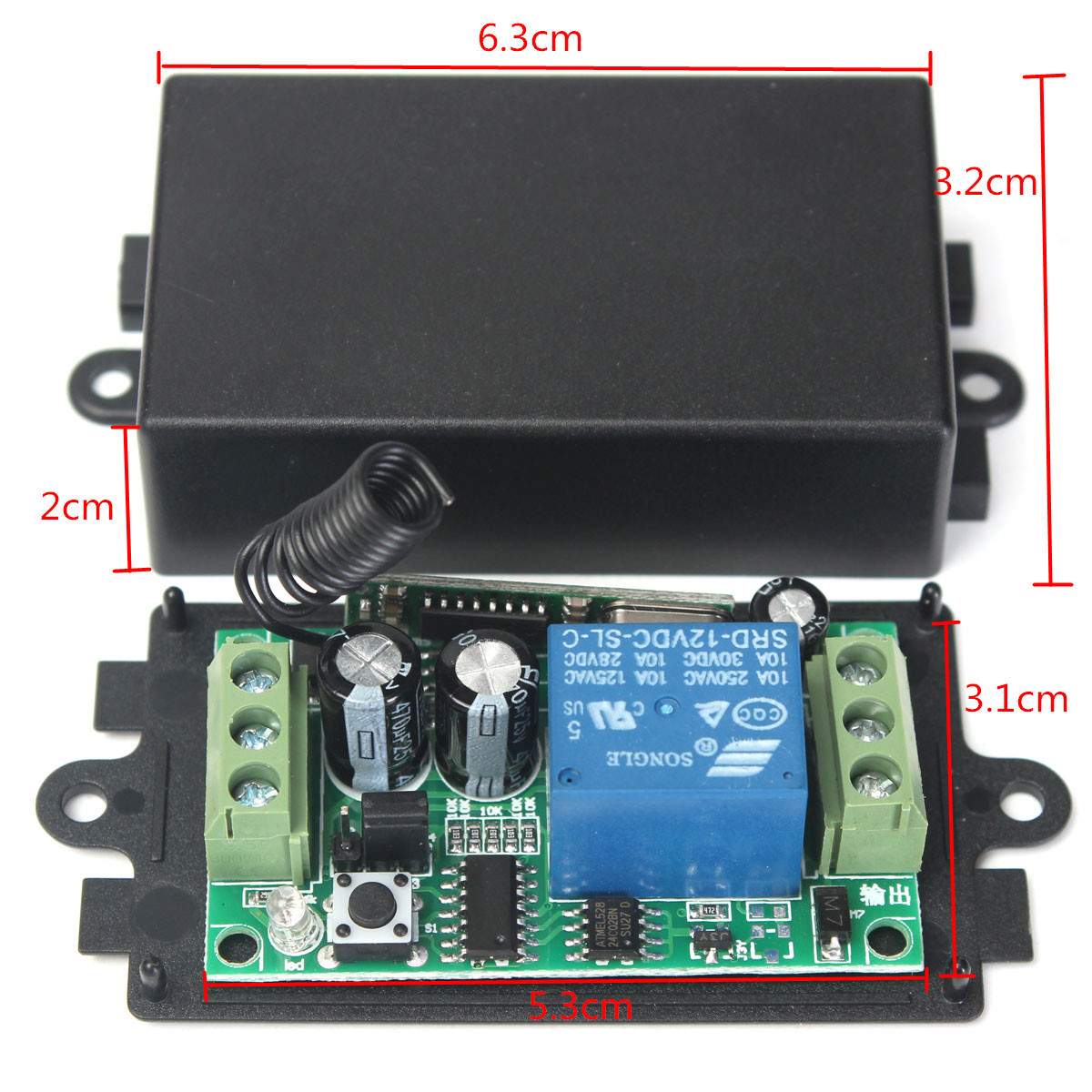 Geekcreitreg-433MHz-DC-12V-10A-Relay-1CH-Channel-Wireless-RF-Remote-Control-Switch-Transmitter-With--1040721