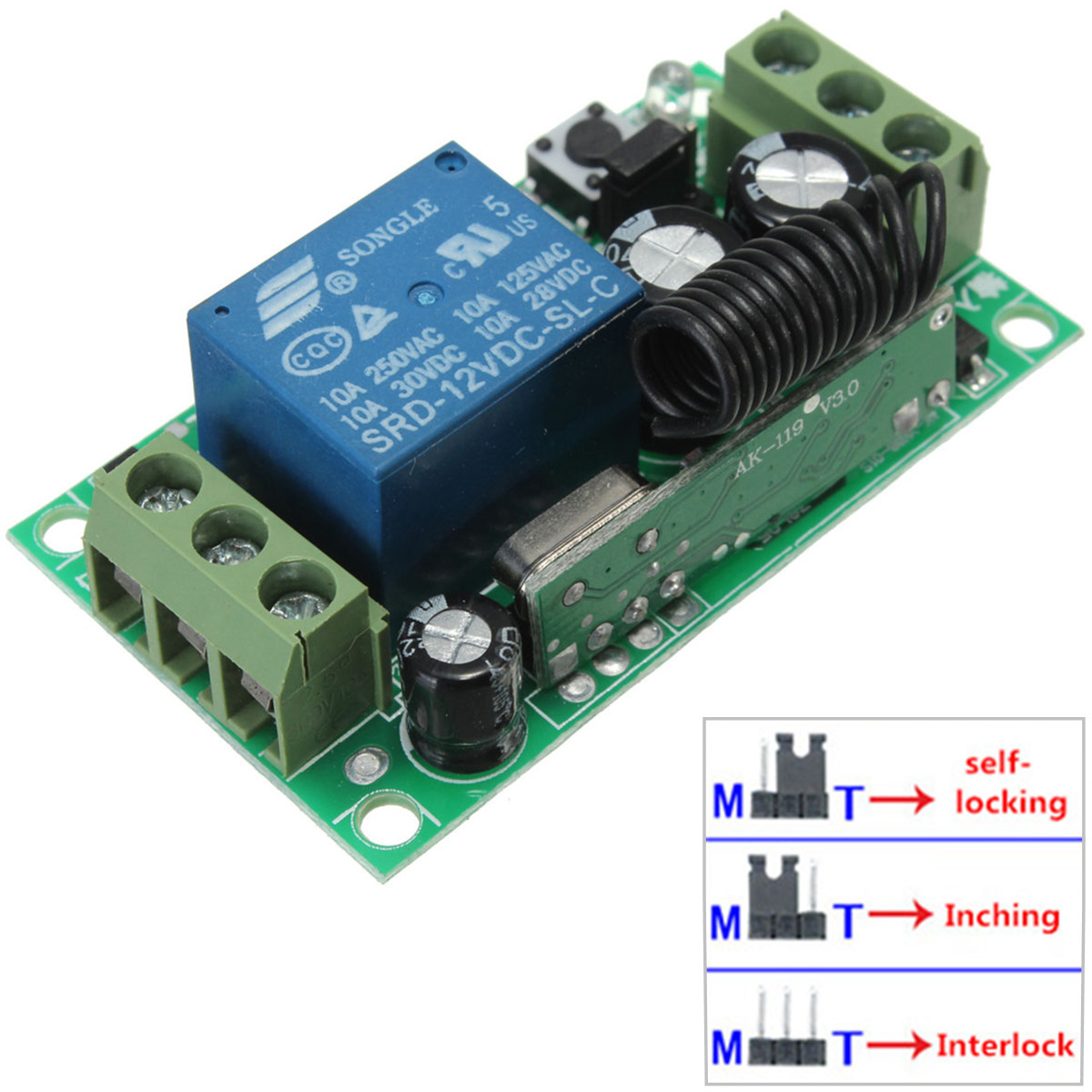 Geekcreitreg-433MHz-DC-12V-10A-Relay-1CH-Channel-Wireless-RF-Remote-Control-Switch-Transmitter-With--1040721