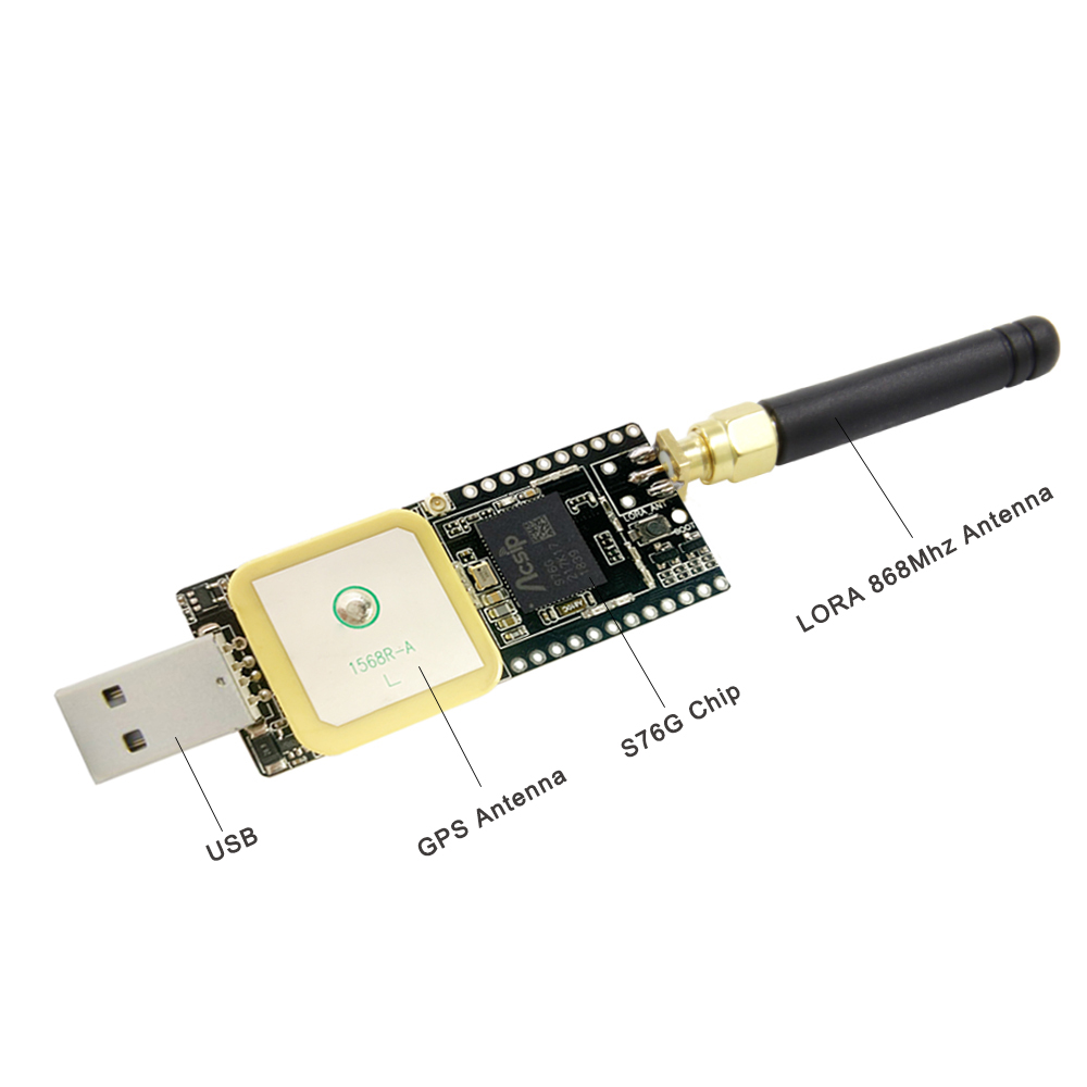LILYGO® TTGO T-Motion SoftRF S76G Lora Chip 868/915/923Mhz Antenna GPS Antenna USB Development Board