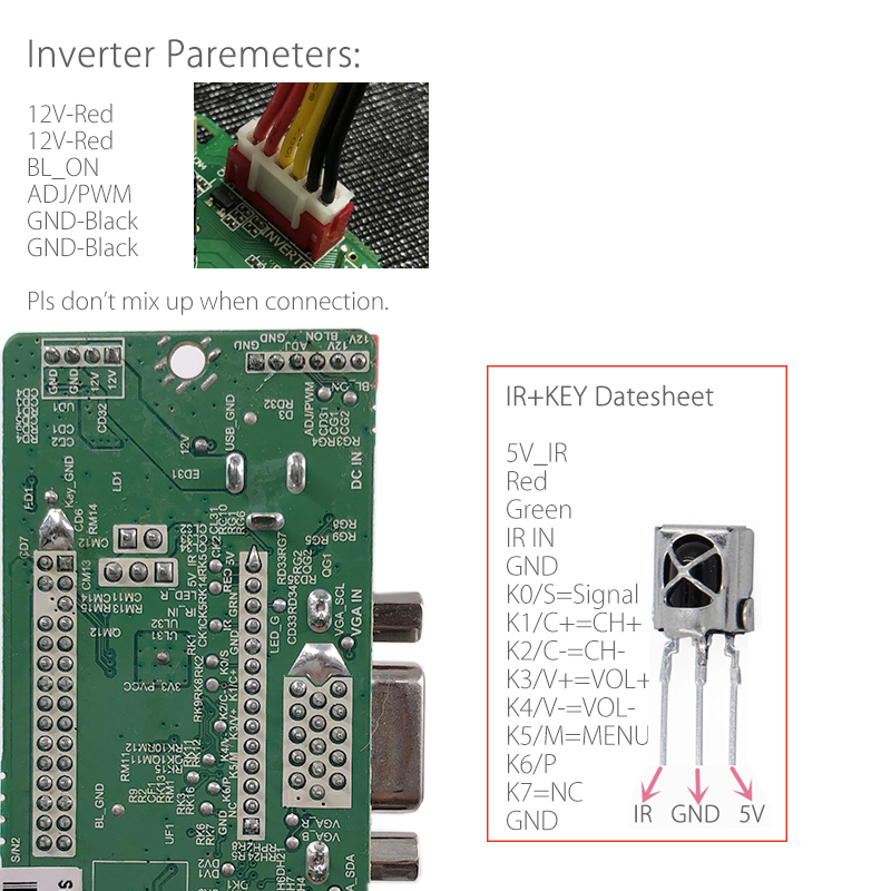 TSK105A03-Universal-LCD-LED-TV-Controller-Driver-Board-TVPCVGAHDMIUSB7-Key-Button1pc-Lamp-Inverter-1401874