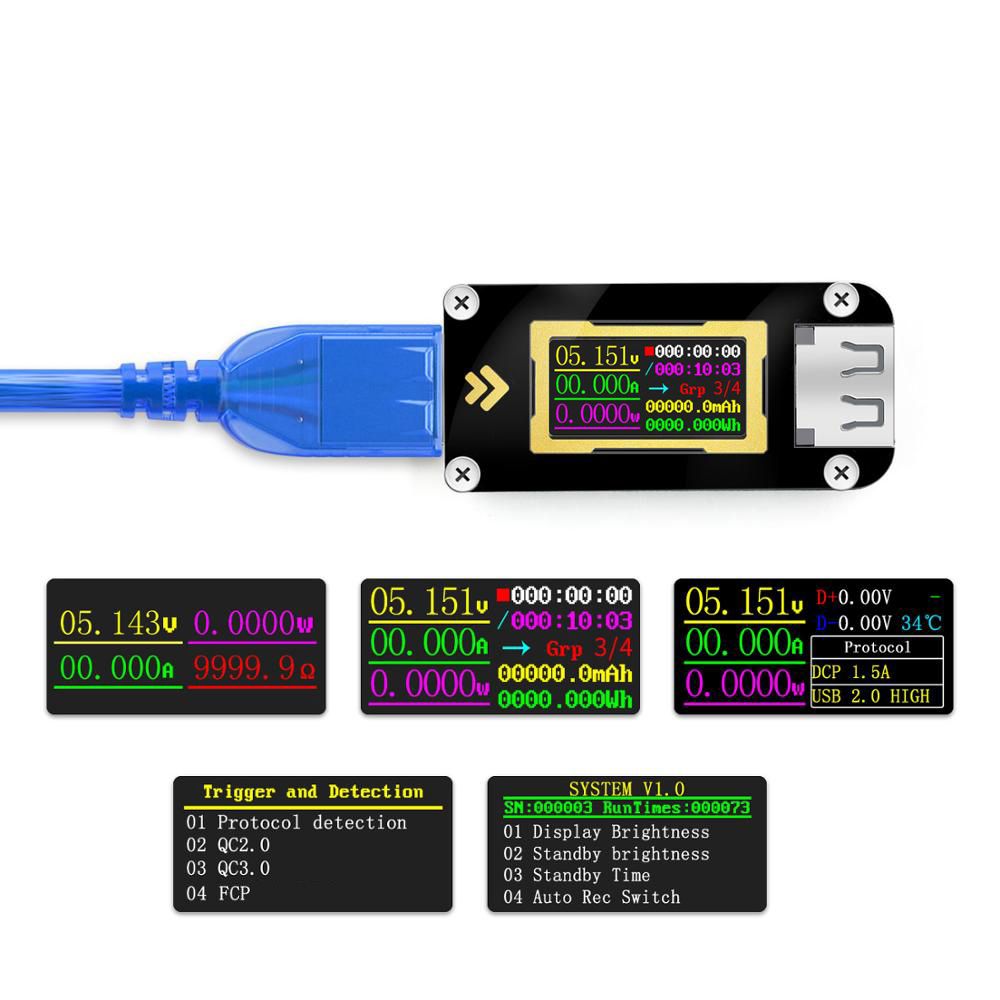 10pcs-FNB28-Current-And-Voltage-Meter-USB-Tester-QC20QC30FCPSCPAFC-Fast-Charging-Protocol-Trigger-Ca-1640660