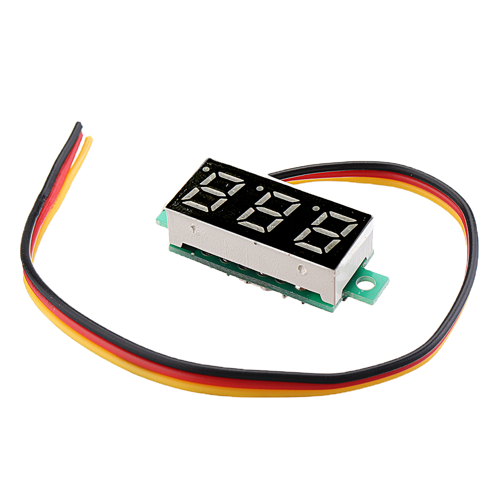  Voltímetro amperímetro digital, alcance del medidor DC 0V-100V,  panel multímetro LED de 0.28 pulgadas, tubo digital doble de 3 dígitos, 3  rangos para protección de circuito para cableado (100A) : Herramientas