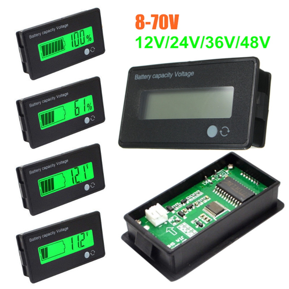 2Pcs-12V24V36V48V-8-70V-LCD-Acid-Lead-Lithium-Battery-Capacity-Indicator-Board-Digital-Voltmeter-1370860