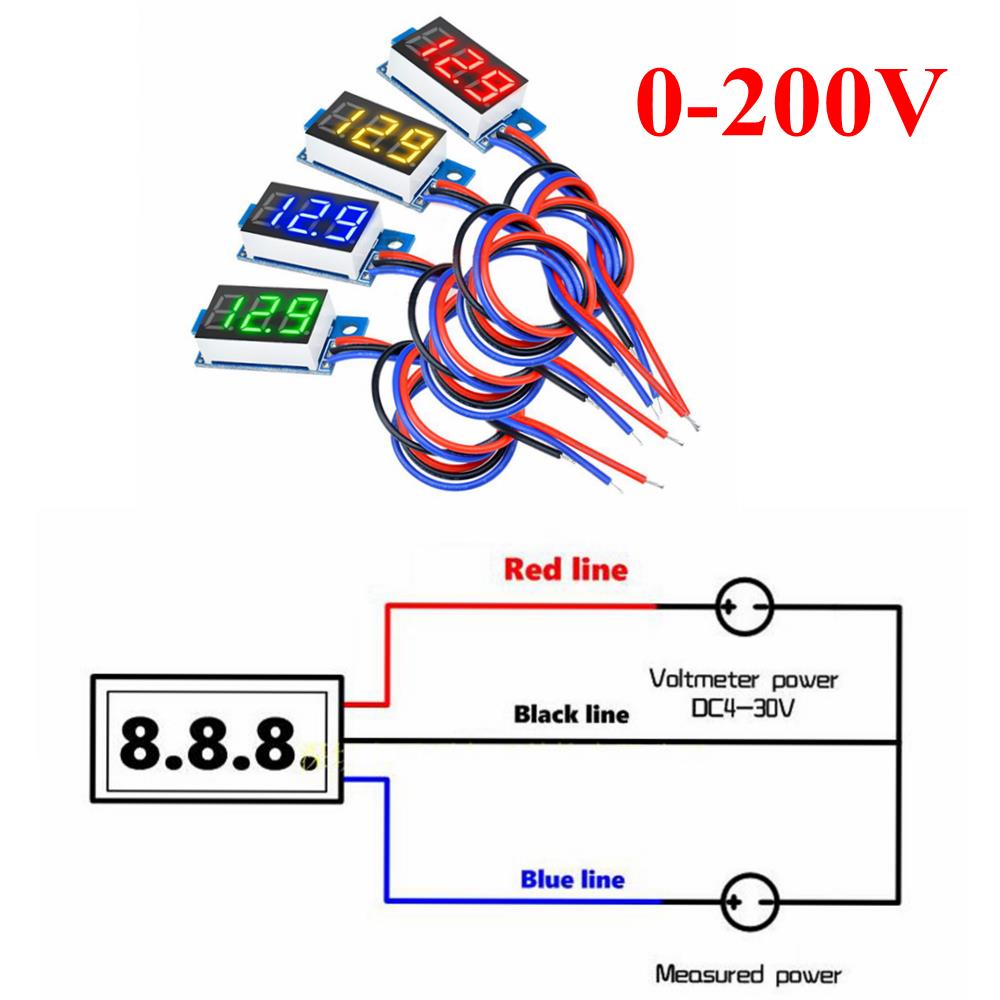 3Pcs-Geekcreit-DC-0-200V-036-Inch-Mini-Digital-Volt-Meter-Voltage-Tester-3-Wire-Digital-Volt-Indicat-1749007