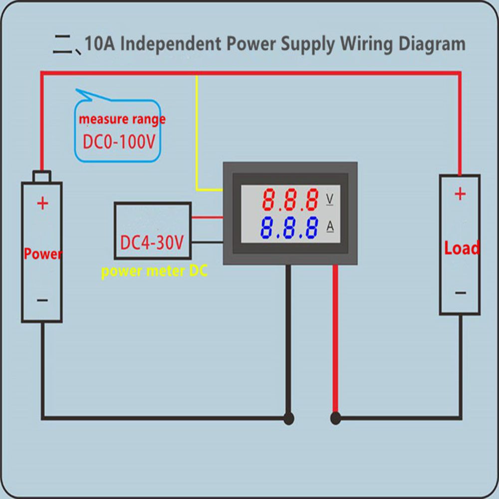 5pcs-DC-200V-10A-028-Inch-Mini-Digital-Voltmeter-Ammeter-4-Bit-5-Wires-Voltage-Current-Meter-with-LE-1470127
