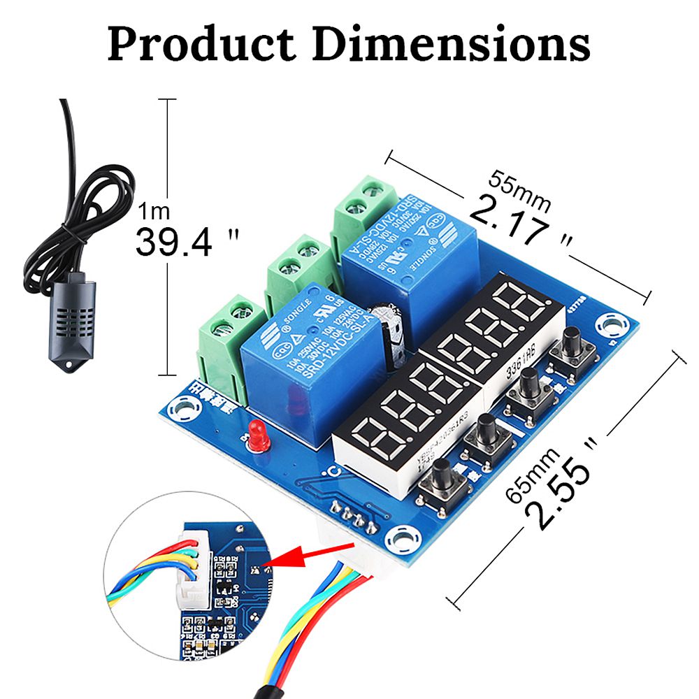 DC-12V-XH-M452-Temperature-And-Humidity-Controller-Module-Digital-Display-High-Accuracy-Dual-Output-1310614