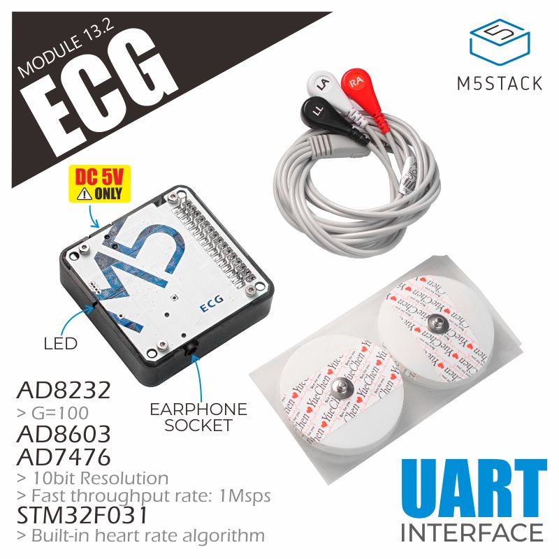 M5Stackreg-ECG-Heart-Rate-Monitor-Electrocardiogramunit-Detect-Heart-Rate-and-Output-Cardiogram-Sign-1768627