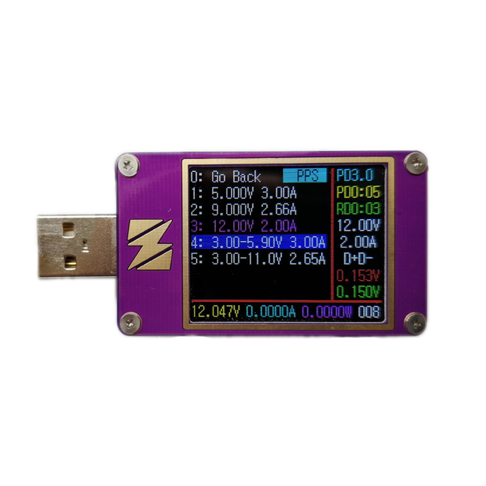 YZXstudio-ZY1280-Color-Meter-QC30-PD-Fast-Charging-Dragon-USB-Current-Voltage-Capacity-Detector-Test-1331645