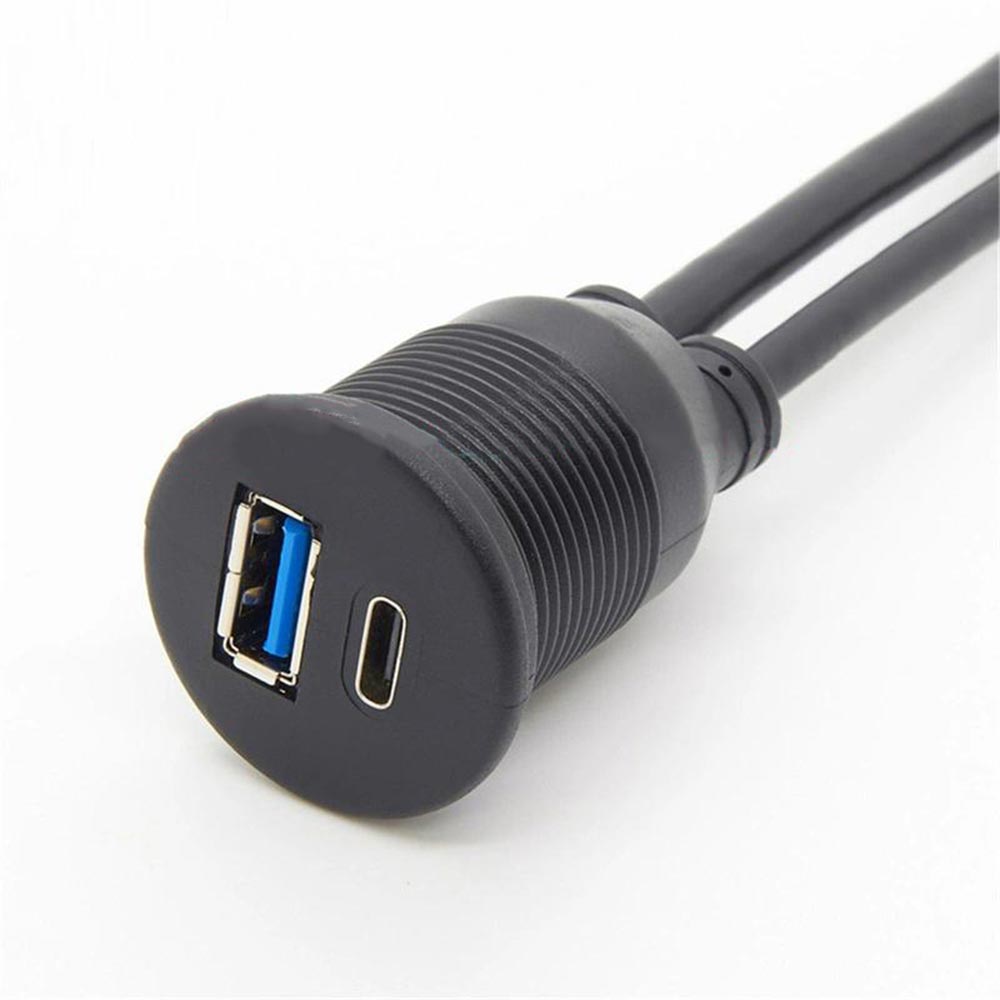 https://www.elecbee.com/image/catalog/Wire-Cable/Cable-Assemblies/USB-HDMI-VGA-Cables/usb3-0-and-3-1-c-female-dual-port-socket-panel-mount-car-audio-usb-cable-1m-51393-description0.jpg